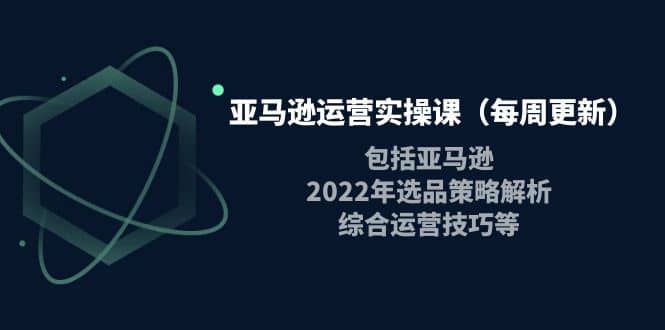 亚马逊运营实操课（每周更新）包括亚马逊2022选品策略解析，综合运营技巧等搞钱吧-网创项目资源站-副业项目-创业项目-搞钱项目搞钱吧