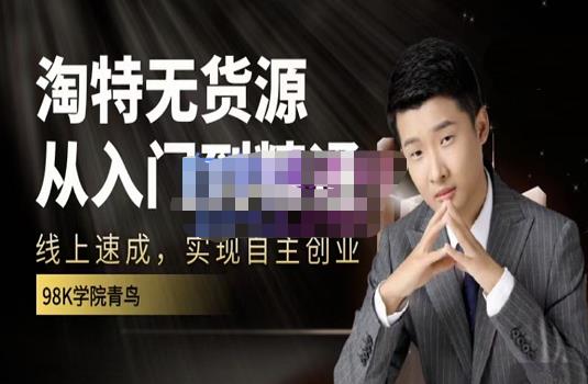 98k学院的淘特无货源线上速成课，从入门到精通，让你最小投入，最高回报搞钱吧-网创项目资源站-副业项目-创业项目-搞钱项目搞钱吧