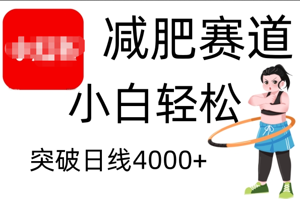 小红书减肥赛道，小白轻松日利润4000+搞钱吧-网创项目资源站-副业项目-创业项目-搞钱项目搞钱吧