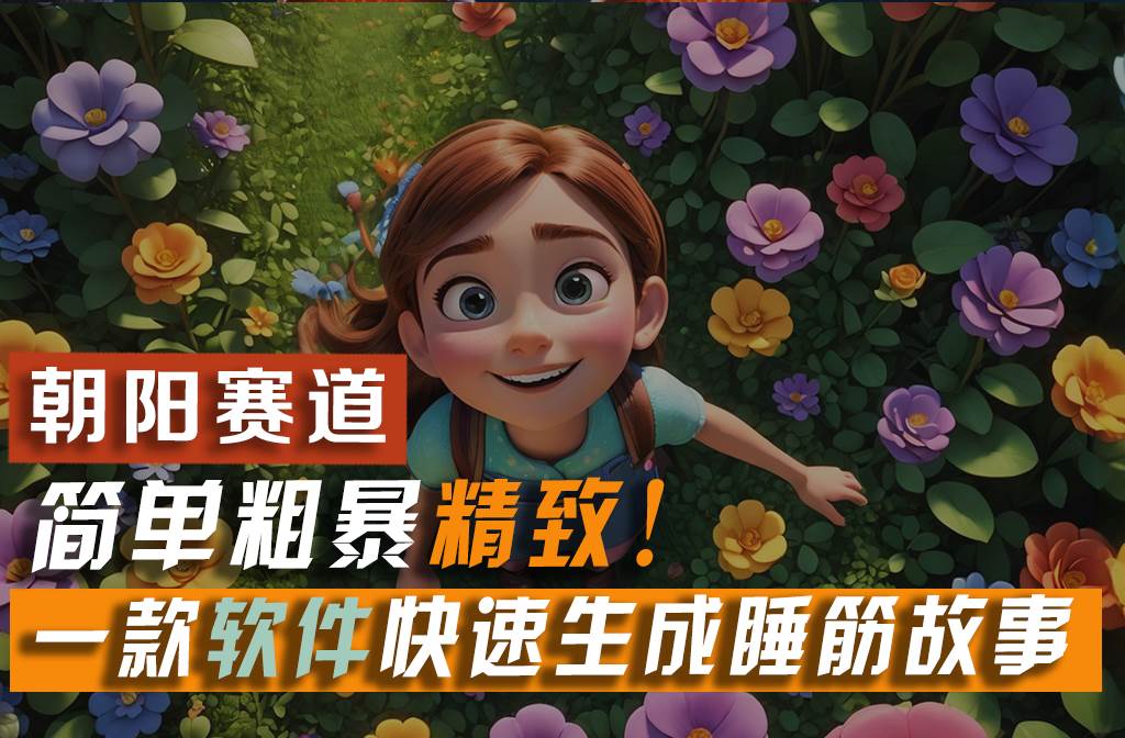 利用一款软件5分钟一条爆款睡前故事，简单粗暴精致！小白月入2w+搞钱吧-网创项目资源站-副业项目-创业项目-搞钱项目搞钱吧