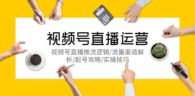 视频号直播运营，视频号直播推流逻辑/流量渠道解析/起号攻略/实操技巧搞钱吧-网创项目资源站-副业项目-创业项目-搞钱项目搞钱吧