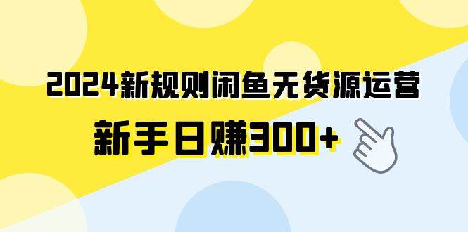 2024新规则闲鱼无货源运营新手日赚300+搞钱吧-网创项目资源站-副业项目-创业项目-搞钱项目搞钱吧