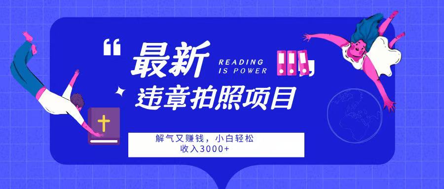 最新违章拍照项目，解气又赚钱，随手一拍，轻松收入3000搞钱吧-网创项目资源站-副业项目-创业项目-搞钱项目搞钱吧