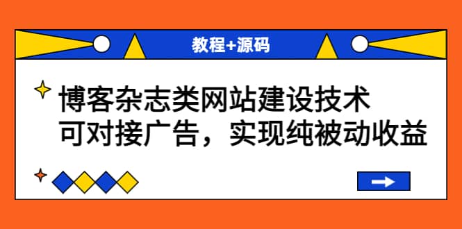 博客杂志类网站建设技术，可对接广告，实现纯被动收益（教程+源码）搞钱吧-网创项目资源站-副业项目-创业项目-搞钱项目搞钱吧