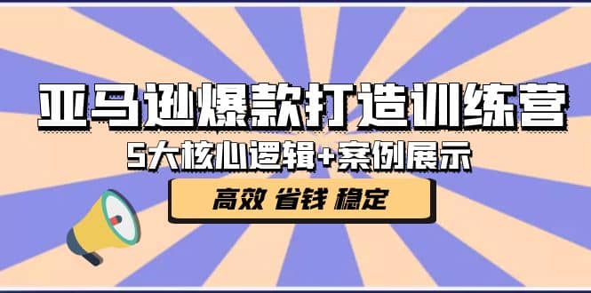 亚马逊爆款打造训练营：5大核心逻辑+案例展示 打造爆款链接 高效 省钱 稳定搞钱吧-网创项目资源站-副业项目-创业项目-搞钱项目搞钱吧