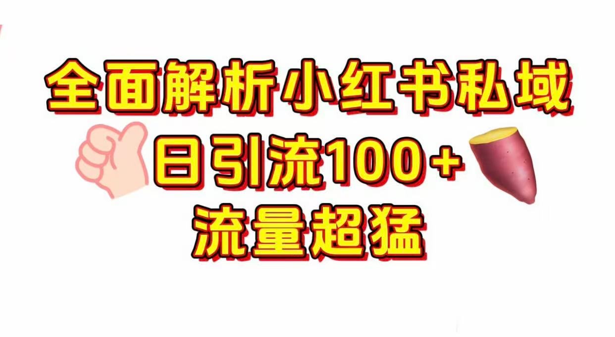 小红书私域引流 每天加100+搞钱吧-网创项目资源站-副业项目-创业项目-搞钱项目搞钱吧