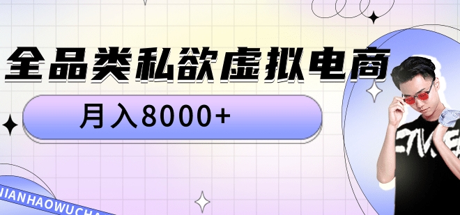 全品类私域虚拟电商，月入8000+搞钱吧-网创项目资源站-副业项目-创业项目-搞钱项目搞钱吧