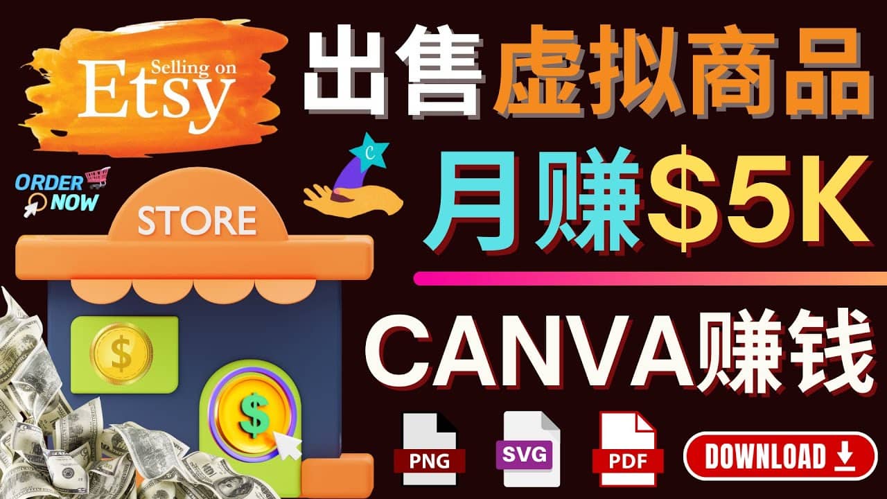 通过Etsy出售Canva模板，操作简单，收益高，月赚5000美元搞钱吧-网创项目资源站-副业项目-创业项目-搞钱项目搞钱吧