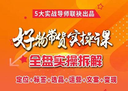 抖音好物带货实操课，全盘拆解抖音好物带货号全套流程打法搞钱吧-网创项目资源站-副业项目-创业项目-搞钱项目搞钱吧