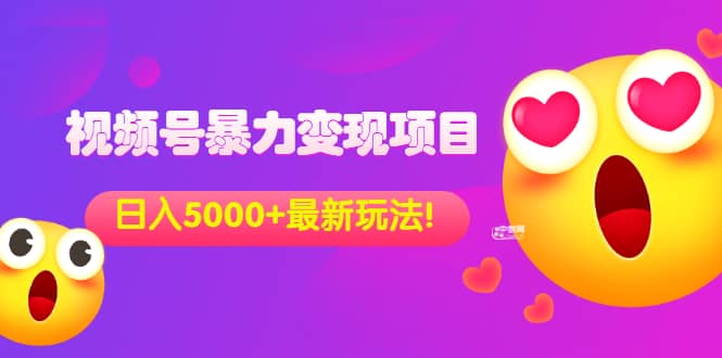 外面收费699的视频号暴力变现项目，日入5000+，简单易操作当天见效果搞钱吧-网创项目资源站-副业项目-创业项目-搞钱项目搞钱吧