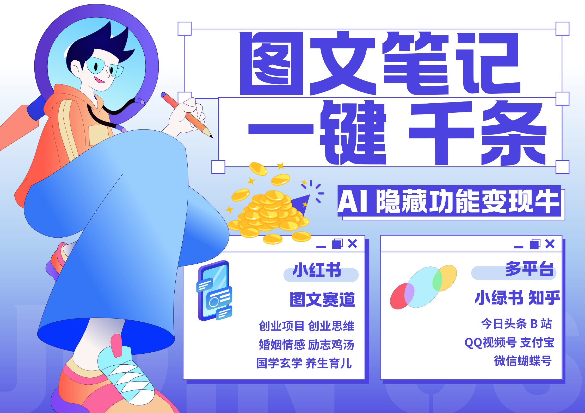 小红书小绿书 秒生图文一键千条 轻松变现3W+搞钱吧-网创项目资源站-副业项目-创业项目-搞钱项目搞钱吧