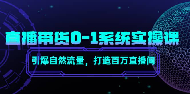 直播带货0-1系统实操课，引爆自然流量，打造百万直播间搞钱吧-网创项目资源站-副业项目-创业项目-搞钱项目搞钱吧