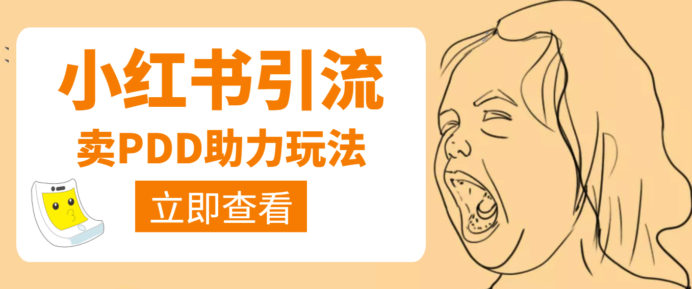 利用小红书卖拼多多助力搞钱吧-网创项目资源站-副业项目-创业项目-搞钱项目搞钱吧