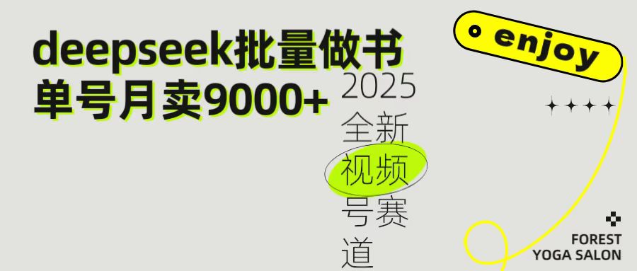 2025最新视频号项目 如何用Deepseek快速批量制作书单号 日入1000＋搞钱吧-网创项目资源站-副业项目-创业项目-搞钱项目搞钱吧