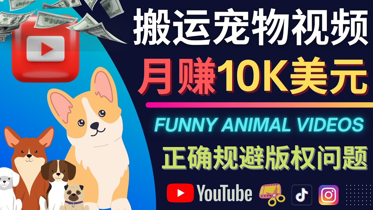 搬运TIKTOK视频到YouTube，并进行二次创作，月赚1万美元以上搞钱吧-网创项目资源站-副业项目-创业项目-搞钱项目搞钱吧