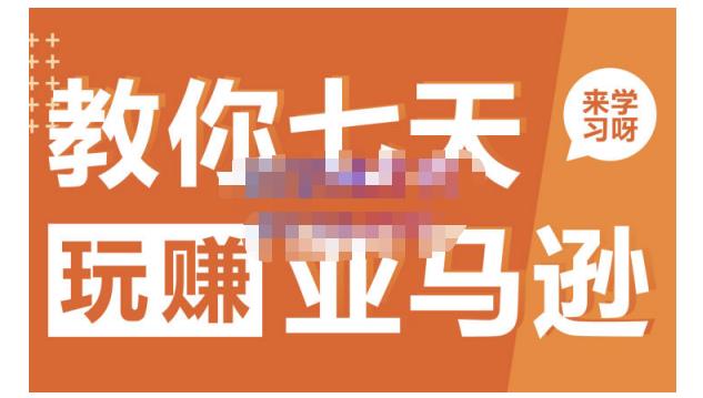 晟尧跨境·教你七天玩赚亚马逊，教你轻松玩赚亚马逊，适合小白学习搞钱吧-网创项目资源站-副业项目-创业项目-搞钱项目搞钱吧