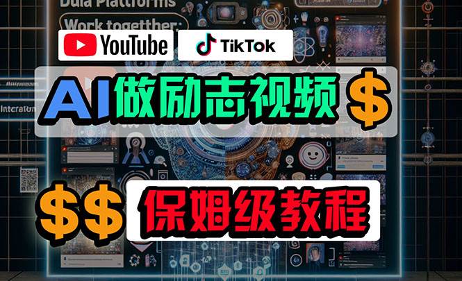 利用AI制作励志视频，在YouTube和TikTok赚钱，小白可做（附工具）搞钱吧-网创项目资源站-副业项目-创业项目-搞钱项目搞钱吧