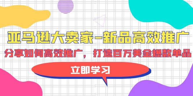 亚马逊 大卖家-新品高效推广，分享如何高效推广，打造百万美金爆款单品搞钱吧-网创项目资源站-副业项目-创业项目-搞钱项目搞钱吧