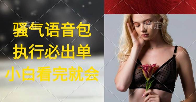 执行就出单，日入2000+，超火骚气语音包，小白看完课程就能马上实操搞钱吧-网创项目资源站-副业项目-创业项目-搞钱项目搞钱吧