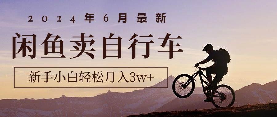 2024年6月最新闲鱼卖自行车,新手小白轻松月入3w+项目搞钱吧-网创项目资源站-副业项目-创业项目-搞钱项目搞钱吧