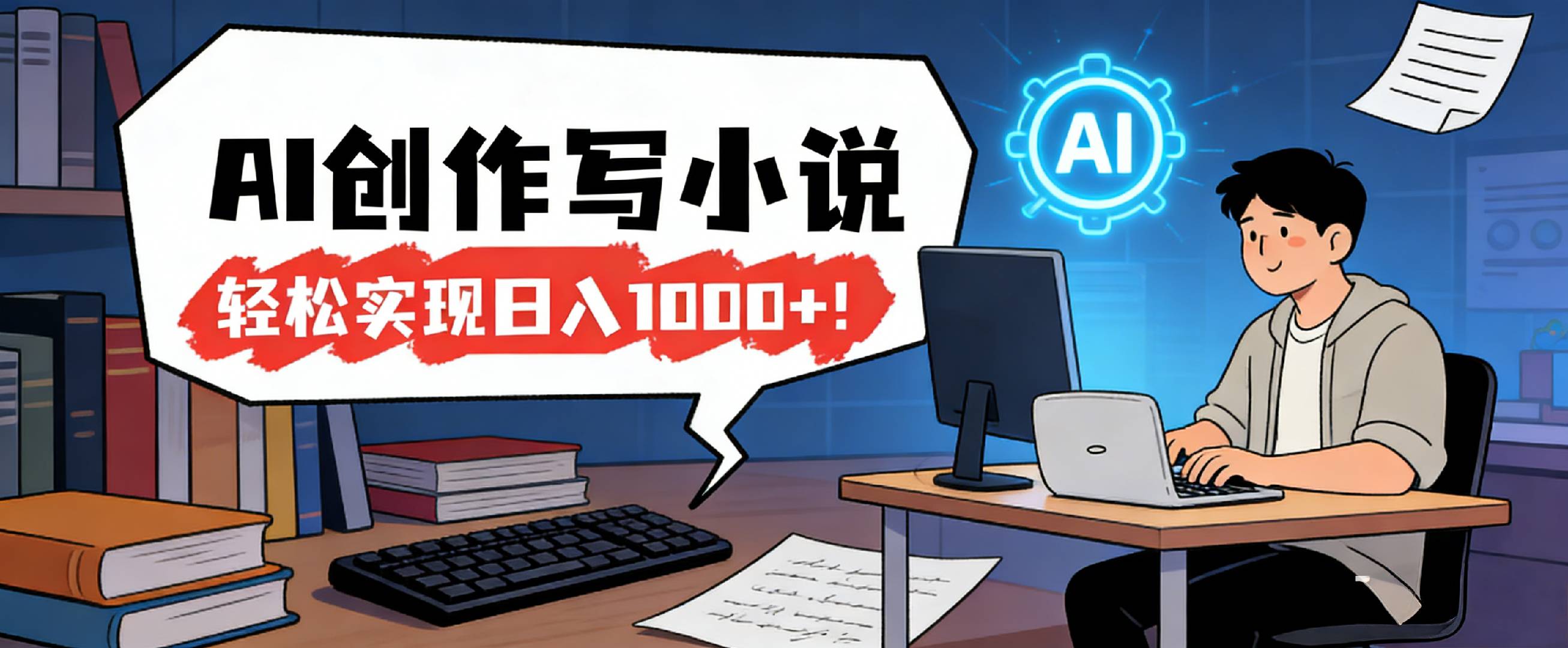 26年最新风口项目，AI工具创作写小说，轻松实现日入1000+搞钱吧-网创项目资源站-副业项目-创业项目-搞钱项目搞钱吧