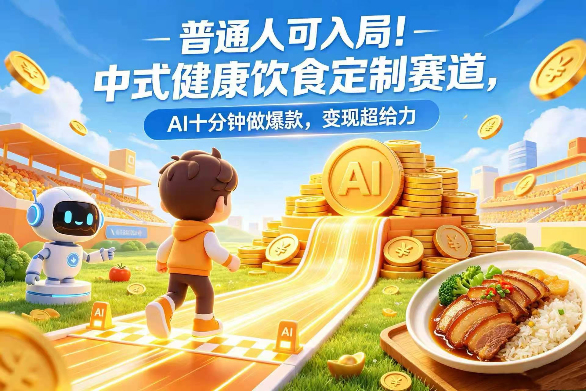 普通人可入局!中式健康饮食定制赛道,AI 十分钟做爆款,变现超给力搞钱吧-网创项目资源站-副业项目-创业项目-搞钱项目搞钱吧